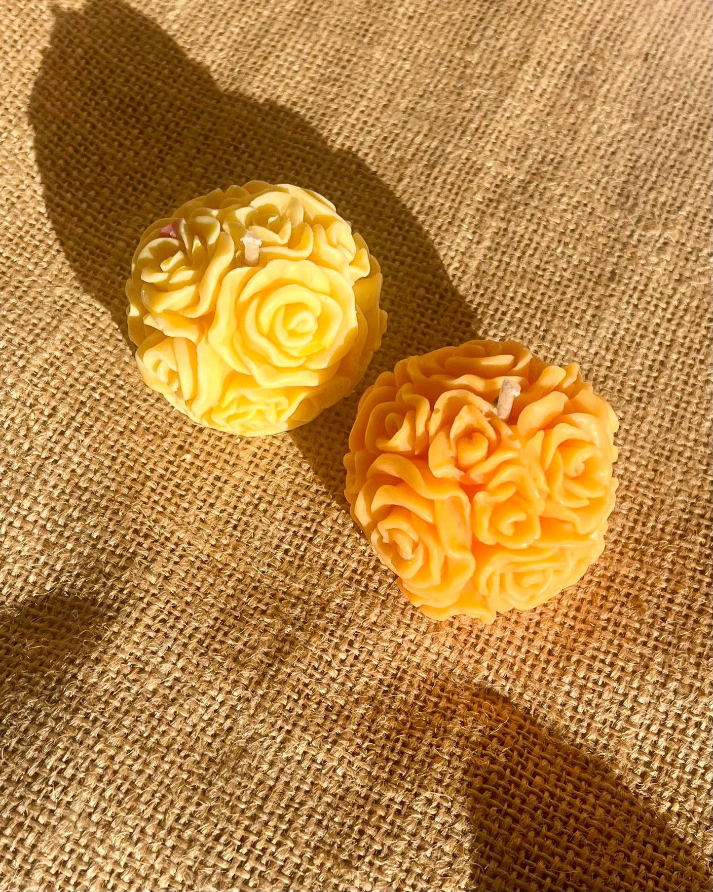 Festival Bloom – Marigold Flower Candle: Yellow / Mini