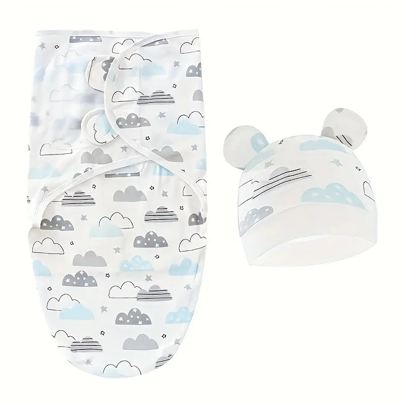 Baby Swaddle & Beanie Set