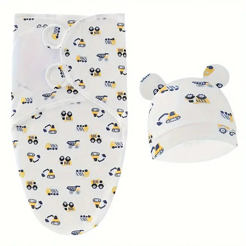 Baby Swaddle & Beanie Set