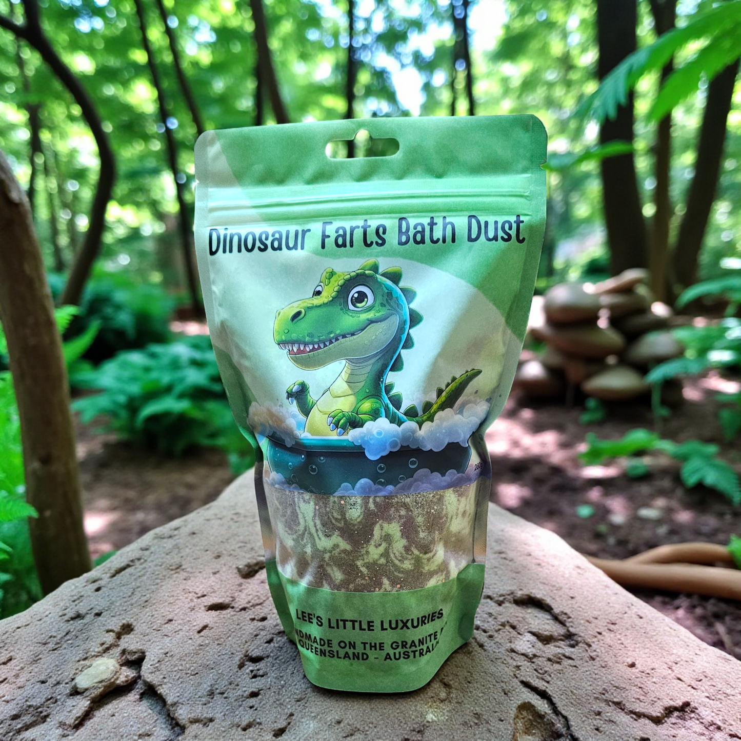 Dinosaur Farts Bath Dust - Enriched With Cocoa Butter: 50g Single use cup
