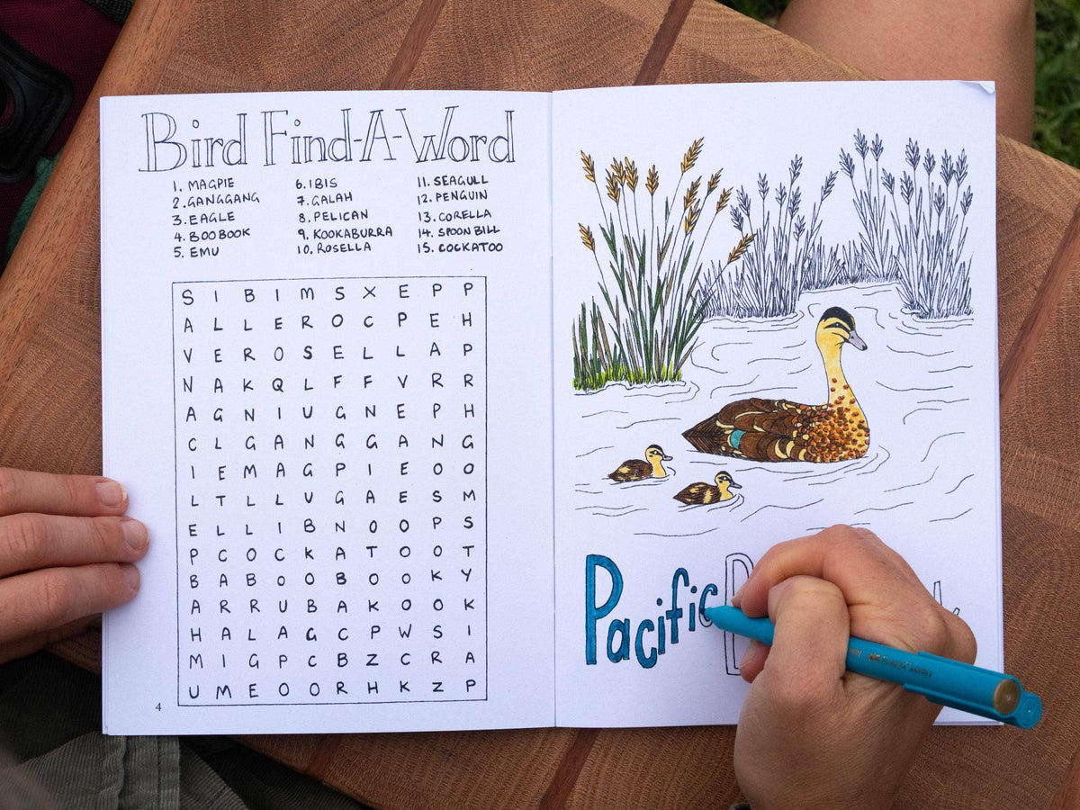 Aussie Activity Book A5 Australia Colouring Puzzle Book