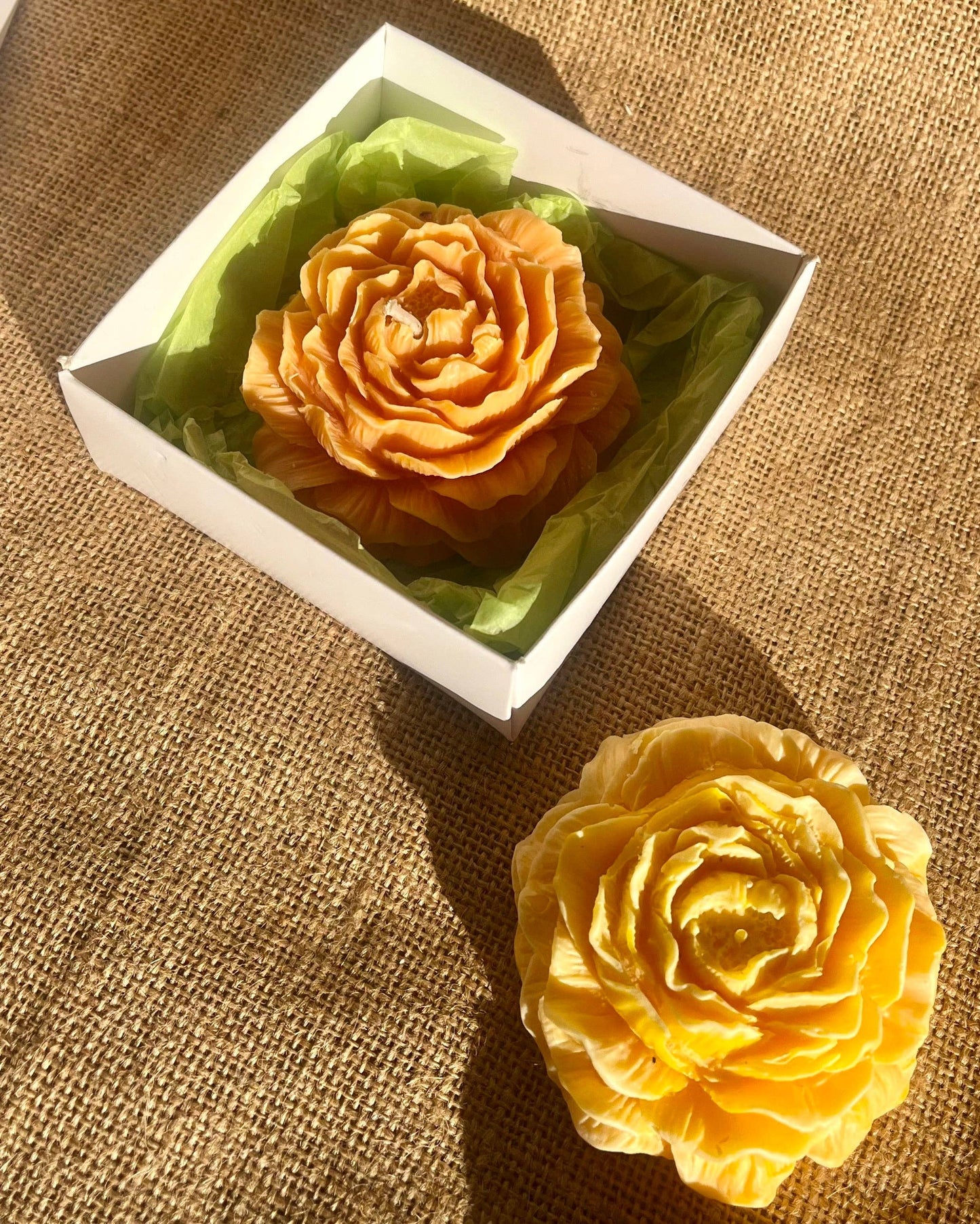 Festival Bloom – Marigold Flower Candle: Yellow / Mini