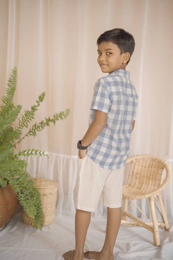 Rory Summertime Stylish Unisex Linen Shorts: Beige / 8y