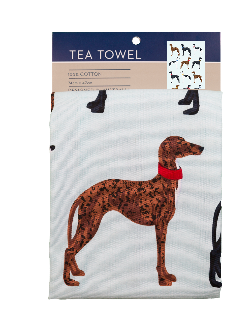 Tea Towel - Greyhound: Hangsell (Carded)