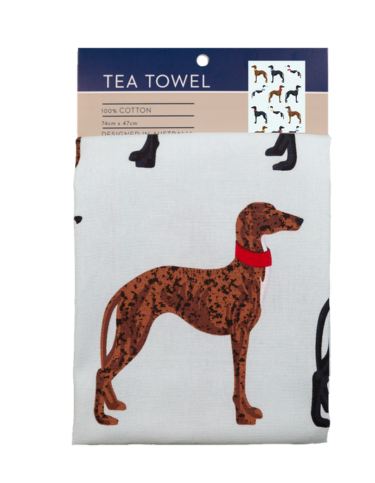 Tea Towel - Greyhound: Hangsell (Carded)