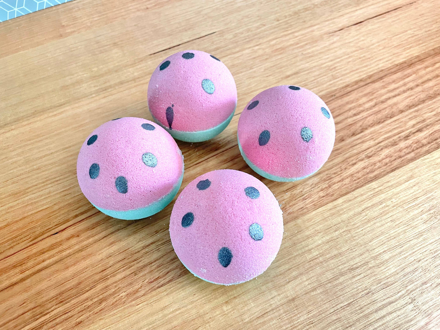 Watermelon Sugar Goat Milk Bath Bomb: Shrink Wrapped