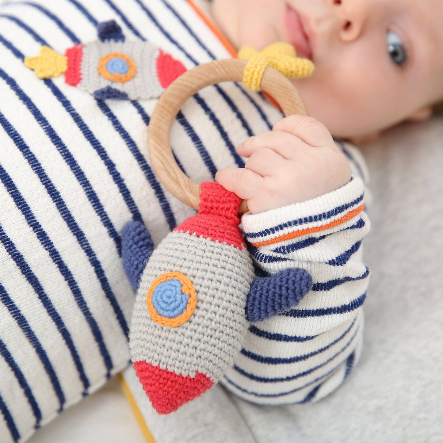 Albetta Crochet Rocket Babygro Romper: 6-12 m