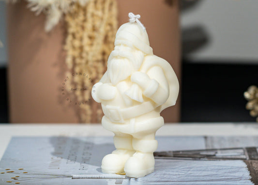 Big Santa Standing | Christmas Candle: White / Unscented