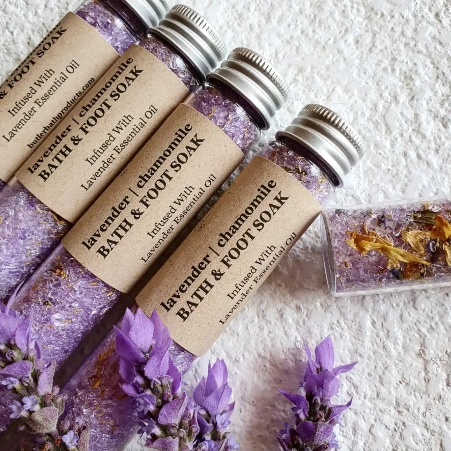 Bath salt soak test tubes: Rose