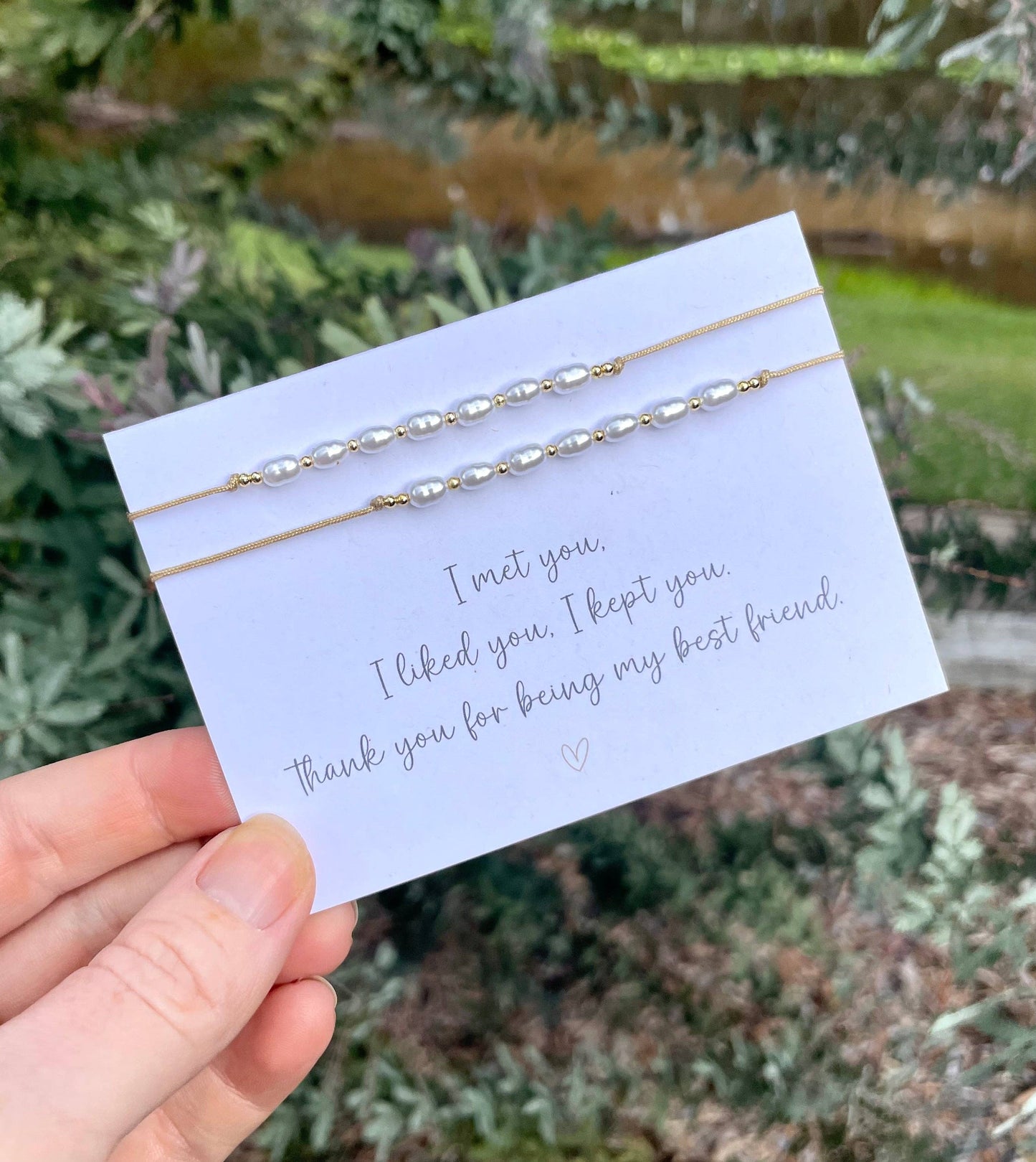 Best Friend Friendship Bracelet Card: Love Heart