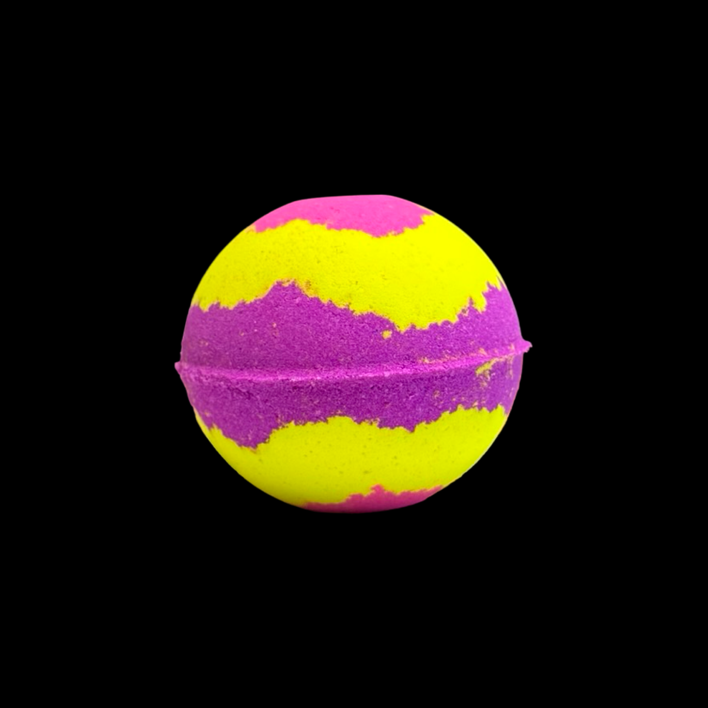 Round Bath Bomb - (Purple/Pink/Yellow): Blackberry Strawberry