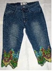 Girls Denim shorts & Embroidered 3/4 Jeans