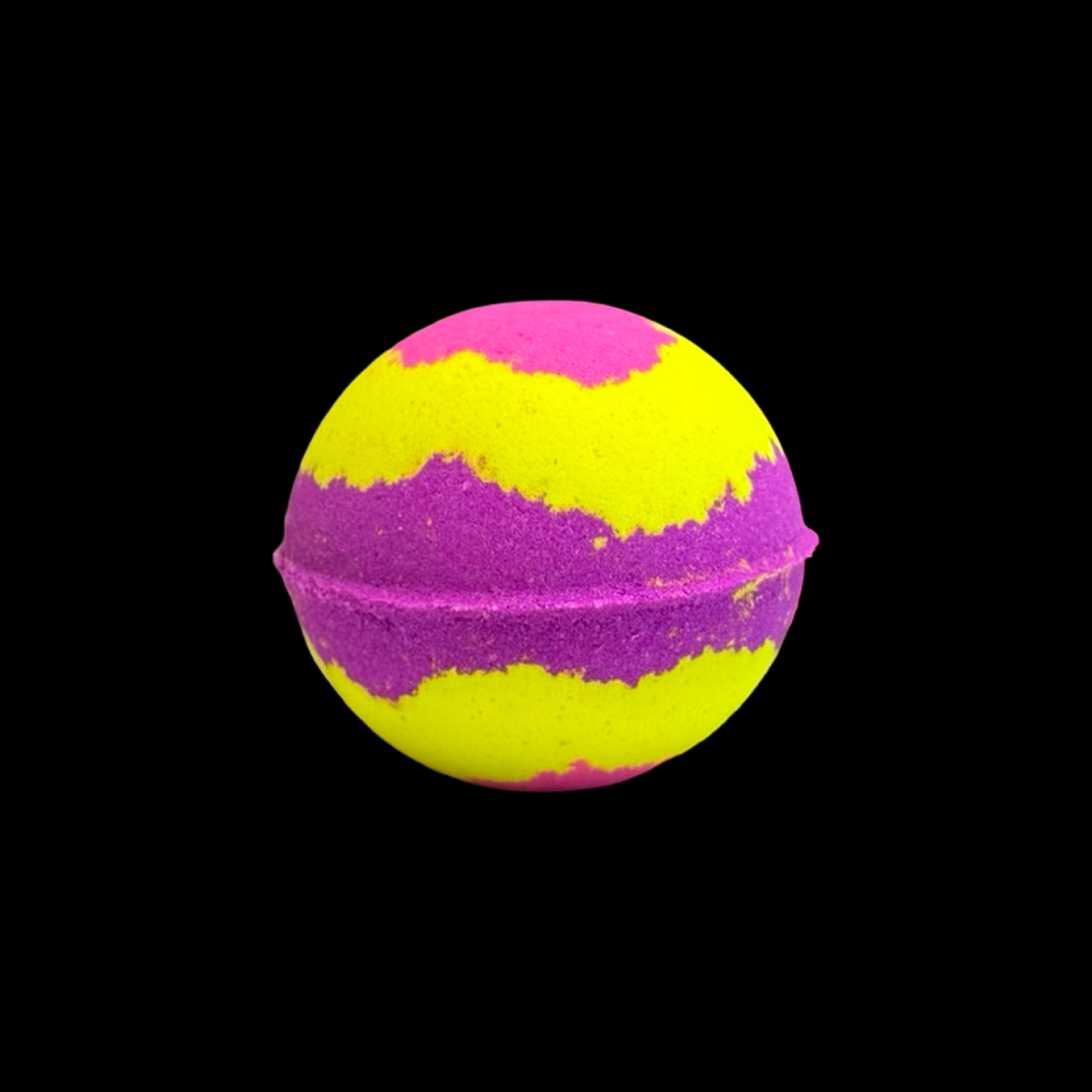 Round Bath Bomb - (Purple/Pink/Yellow): Blackberry Strawberry