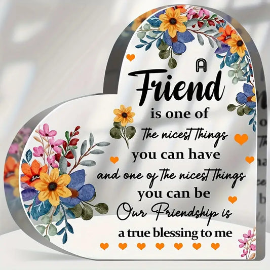 Heartfelt Acrylic Desktop Plaque