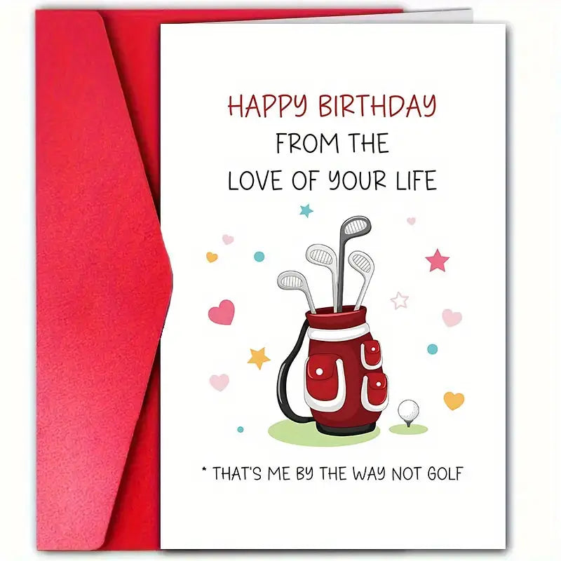 Funny Golf Birthday Card