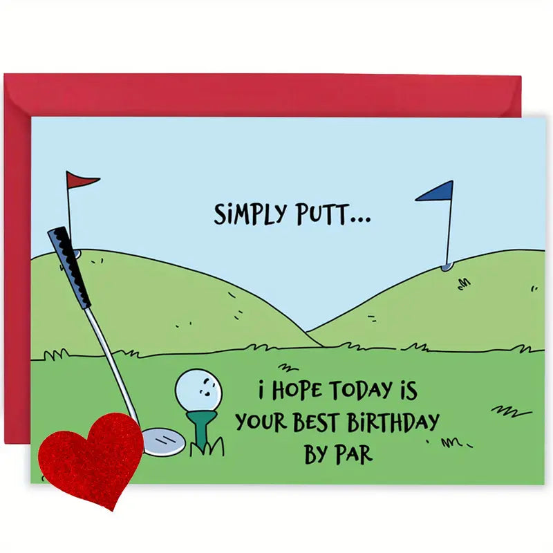 Funny Golf Birthday Card
