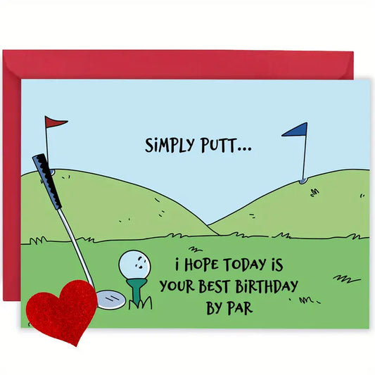 Funny Golf Birthday Card