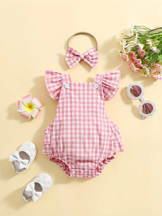 Playsuit - with bow headband