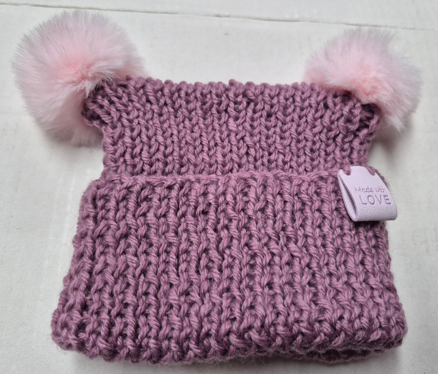 Baby Beanies with Pom Poms