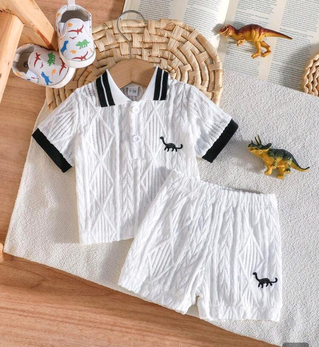 White & Black Newborn Baby Boy Set