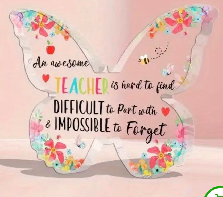 Heartfelt Acrylic Desktop Plaque