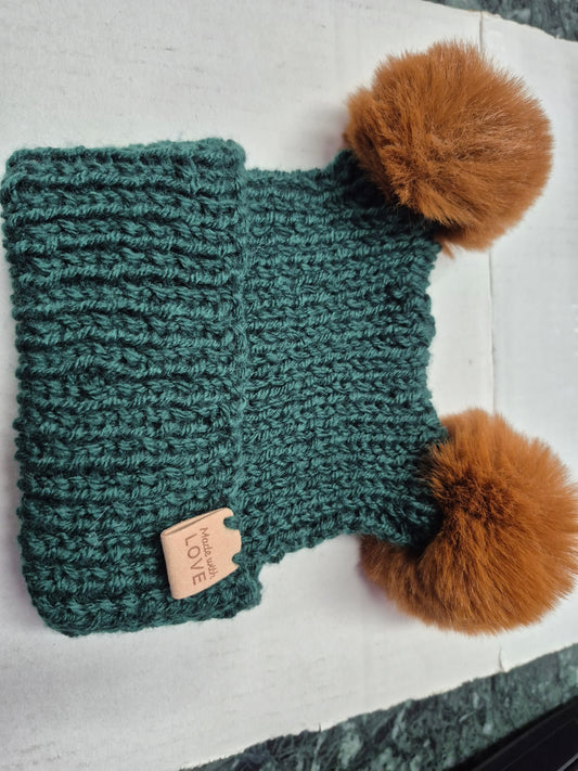 Baby Beanies with Pom Poms