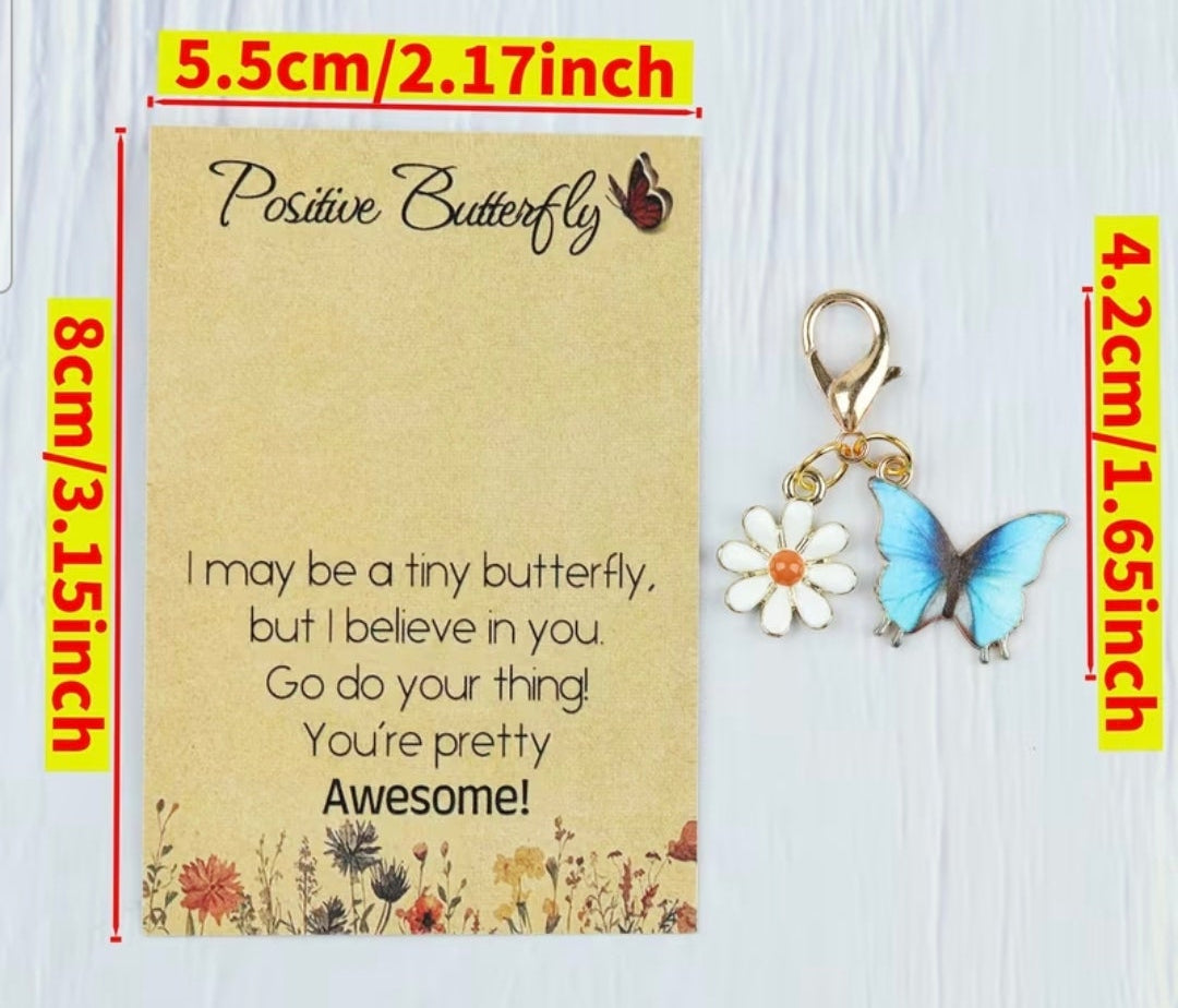 Butterfly and Daisy keychains