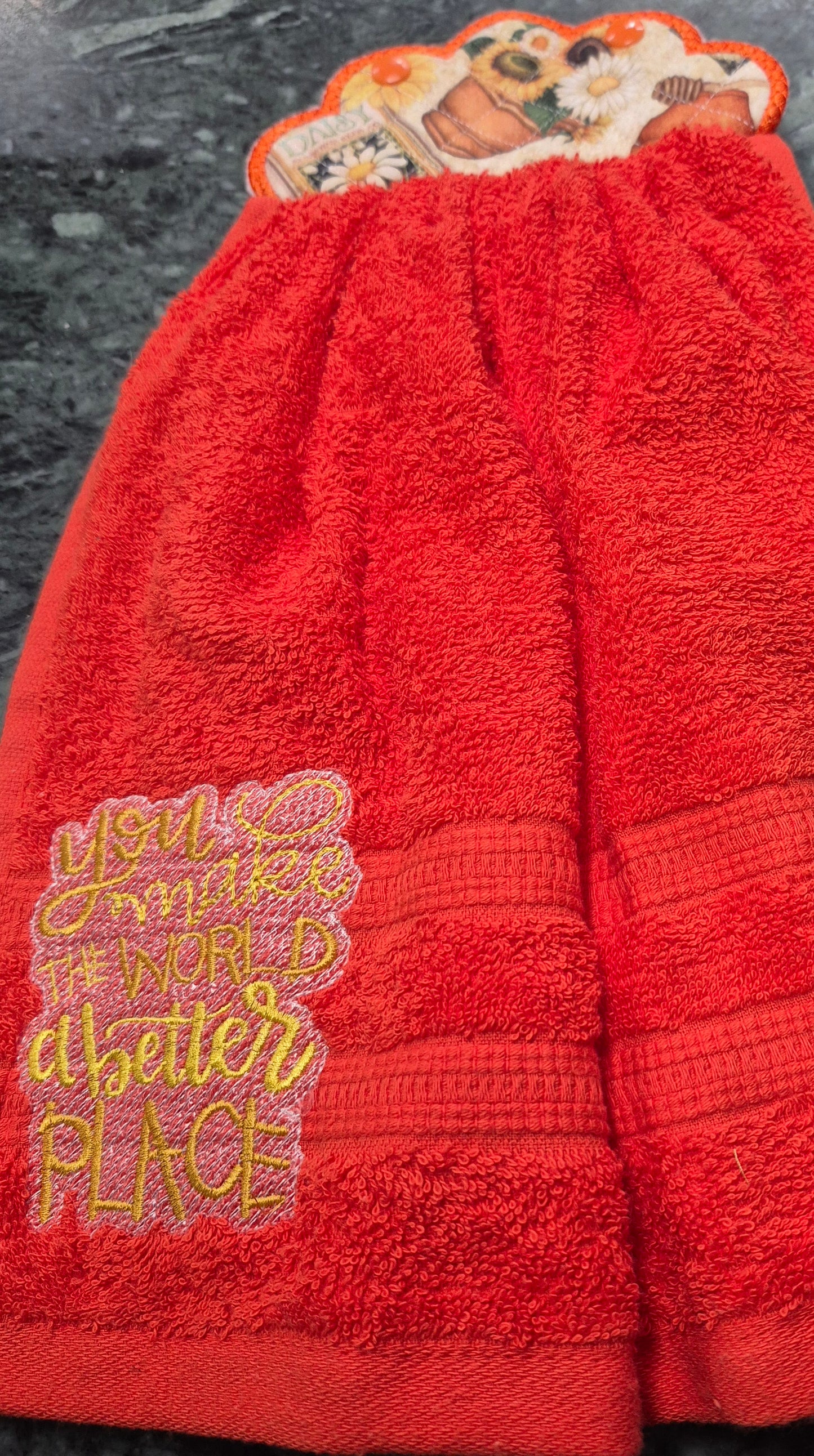 Quilted Top Hand Towels - Double Thickness