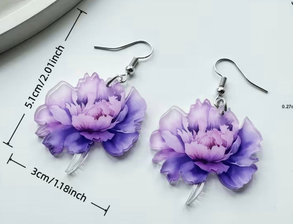 Flower Dangle earrings