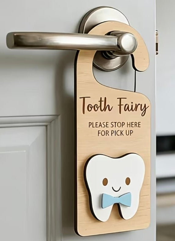 Reusable Wood Tooth Fairy Door Hanger