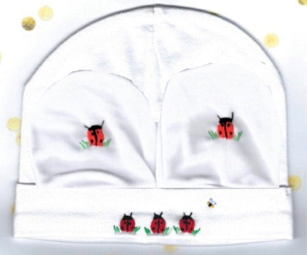 Embroidered Beanie  and Mittens Set