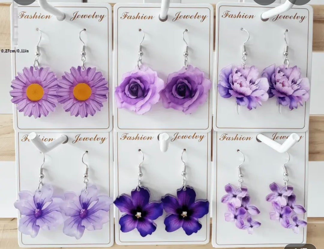 Flower Dangle earrings