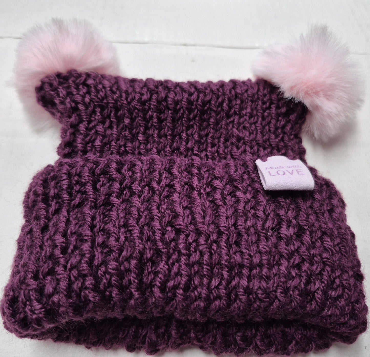 Baby Beanies with Pom Poms