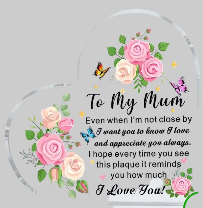 Heartfelt Acrylic Desktop Plaque