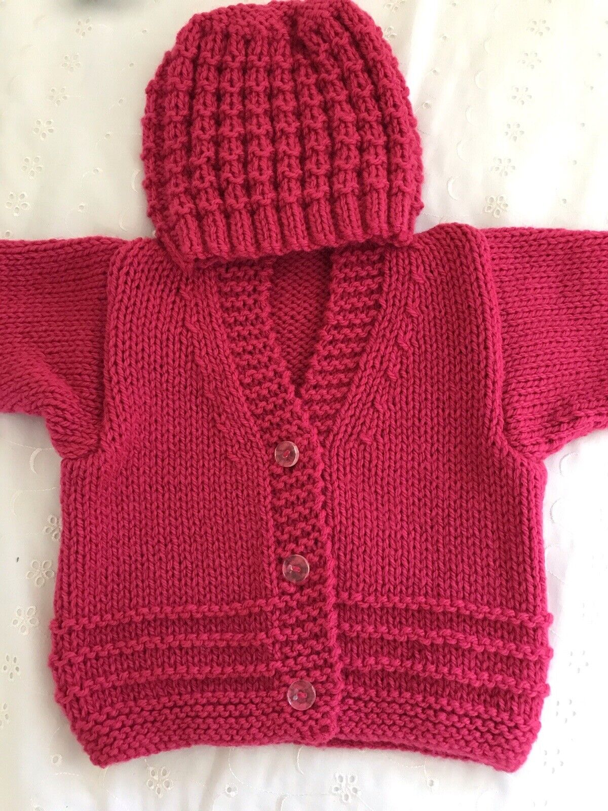 Baby Cardigan & Beanie set