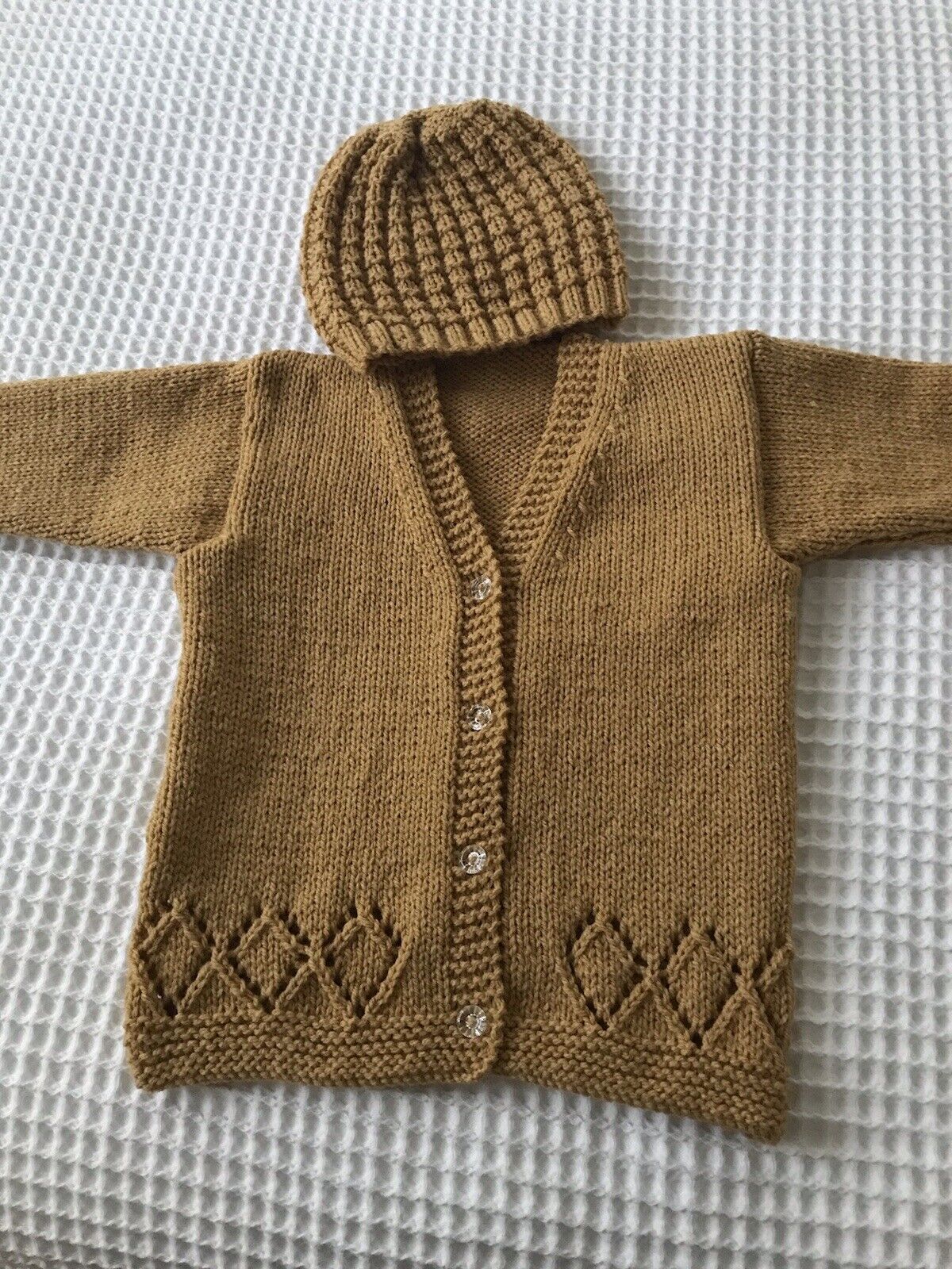 Kids Knitted Cardigan/Jumper and Beanie