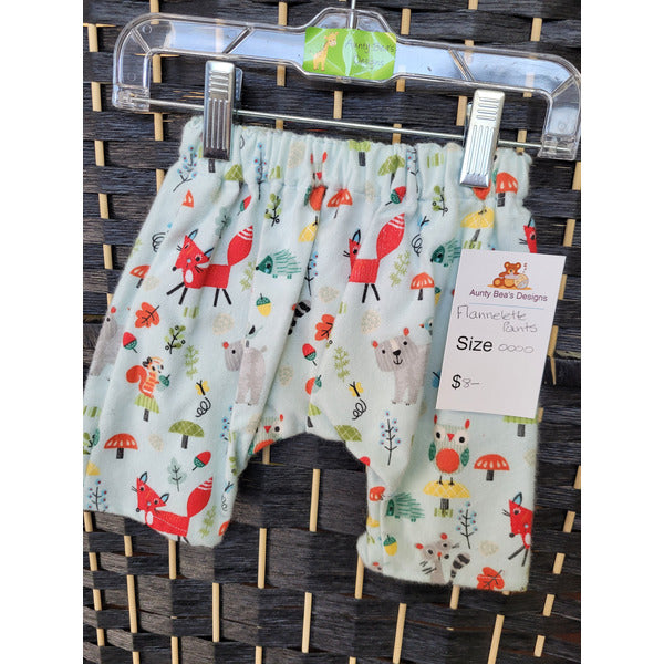 IN STOCK - Flannelette Harem Pants - Size 0000 - Aunty Beas Designs