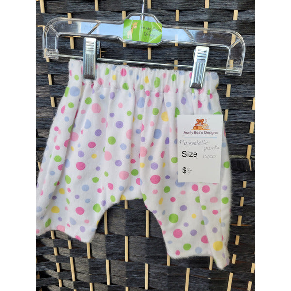 IN STOCK - Flannelette Harem Pants - Size 0000 - Aunty Beas Designs