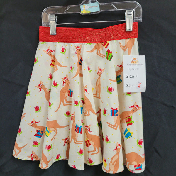 Christmas Skirt Size 5 - Aunty Beas Designs