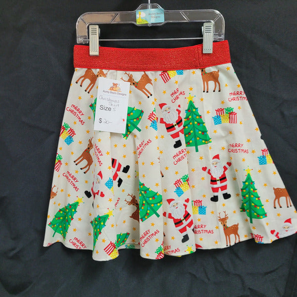 Christmas Skirt Size 5 - Aunty Beas Designs