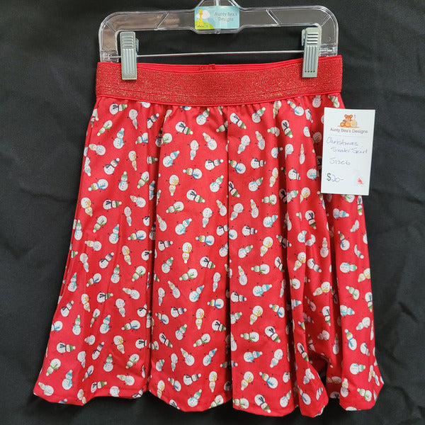 Christmas Skirt Size 6 - Aunty Beas Designs