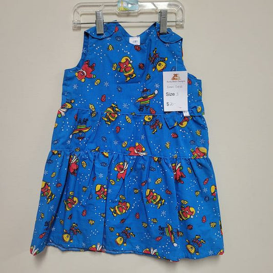 Christmas Dress Size 3 - Aunty Beas Designs