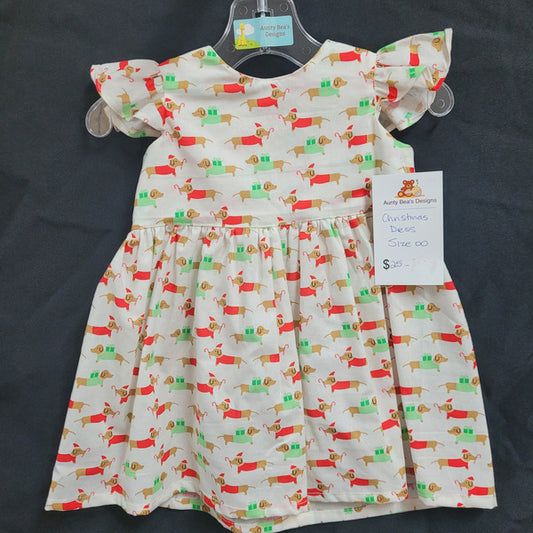 Christmas Dress Size 00 - Aunty Beas Designs