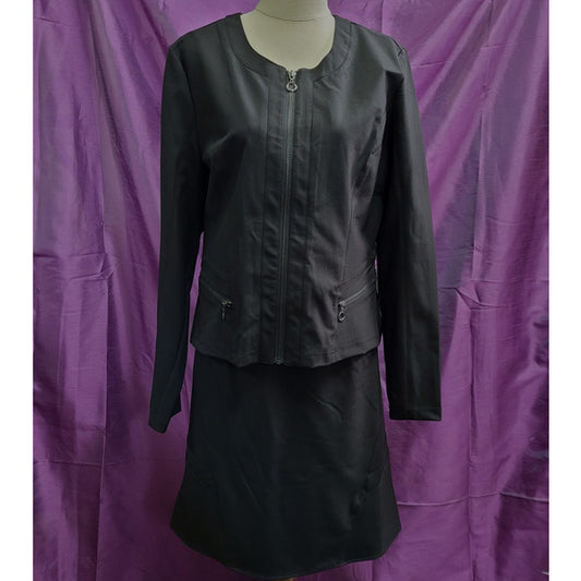 Black jacket and skirt set