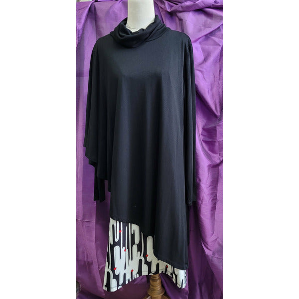 Ladies Print Cape Dress