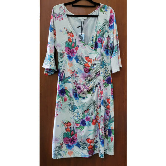 Floral Crossover Ladies Dress