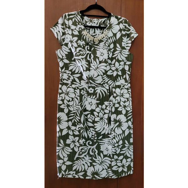 Ladies Olive floral print dress