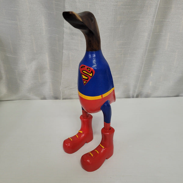 Handmade Wooden Duck - Super Hero