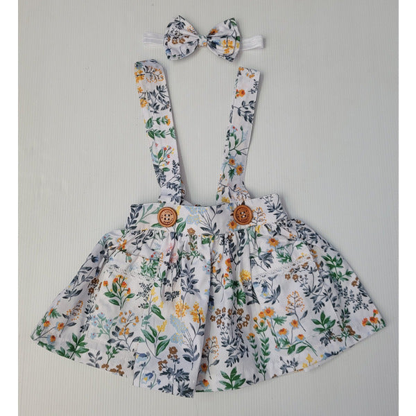 Girl's Suspender Skirt & headband