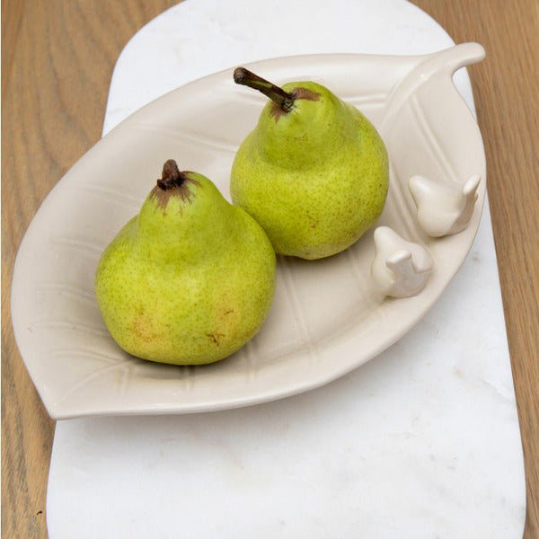 Leaf Platter with little birds